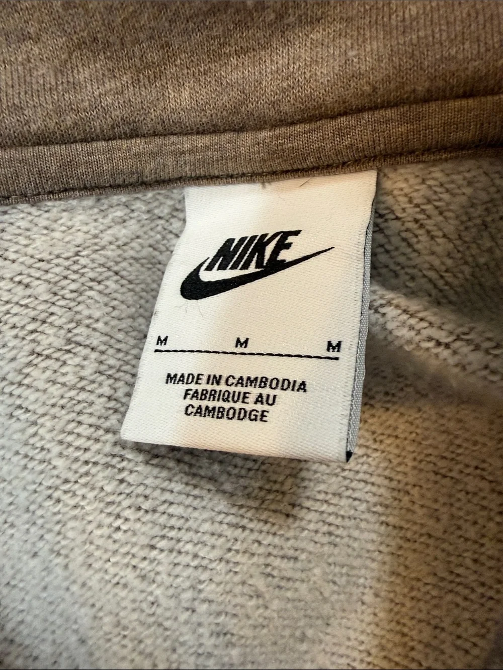 Nike Sportswear Club Fleece 1/2 Zip Relaxed Fit Brown Women’s M Cozy Fall